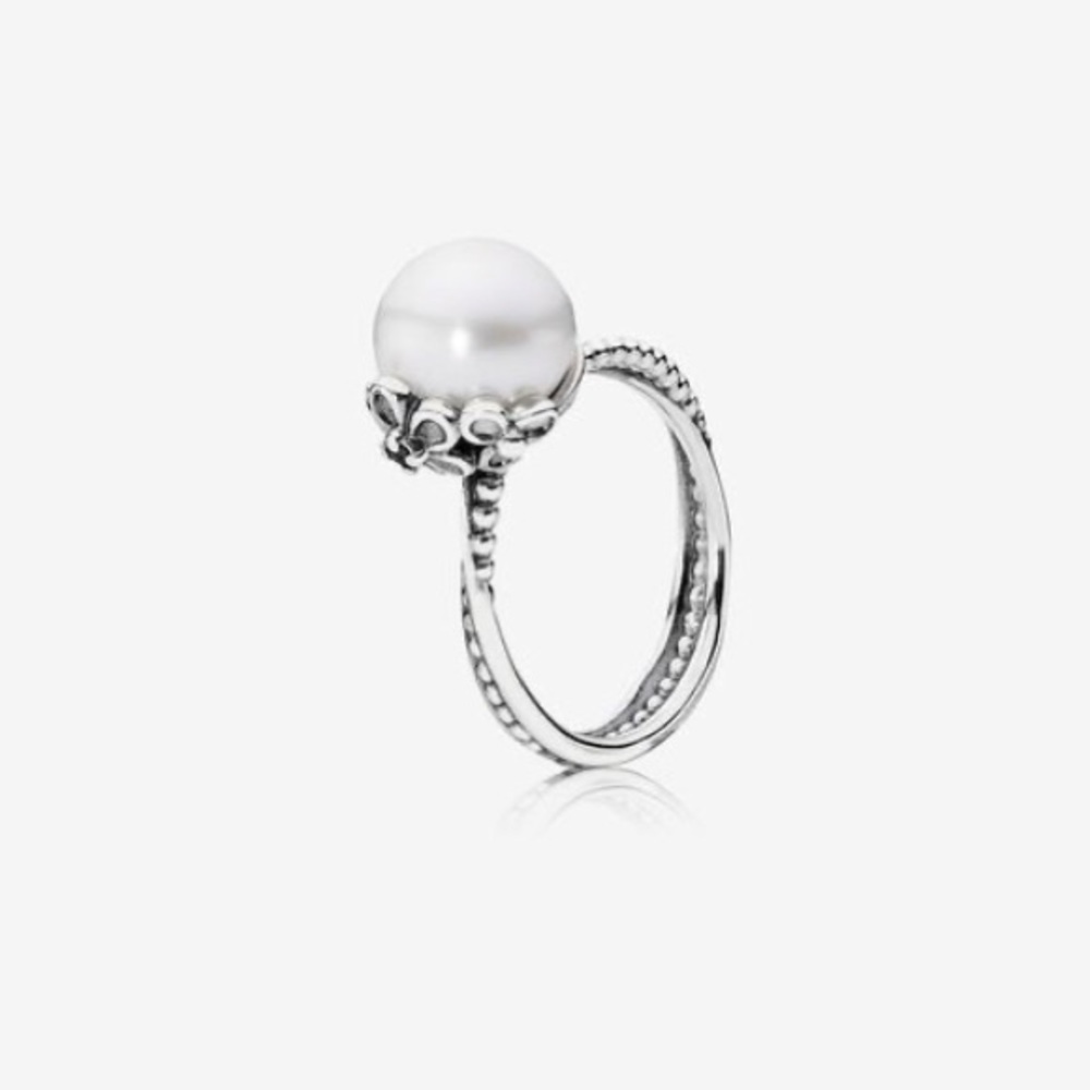Pandora Garden Odyssey Pearl & Black Ring